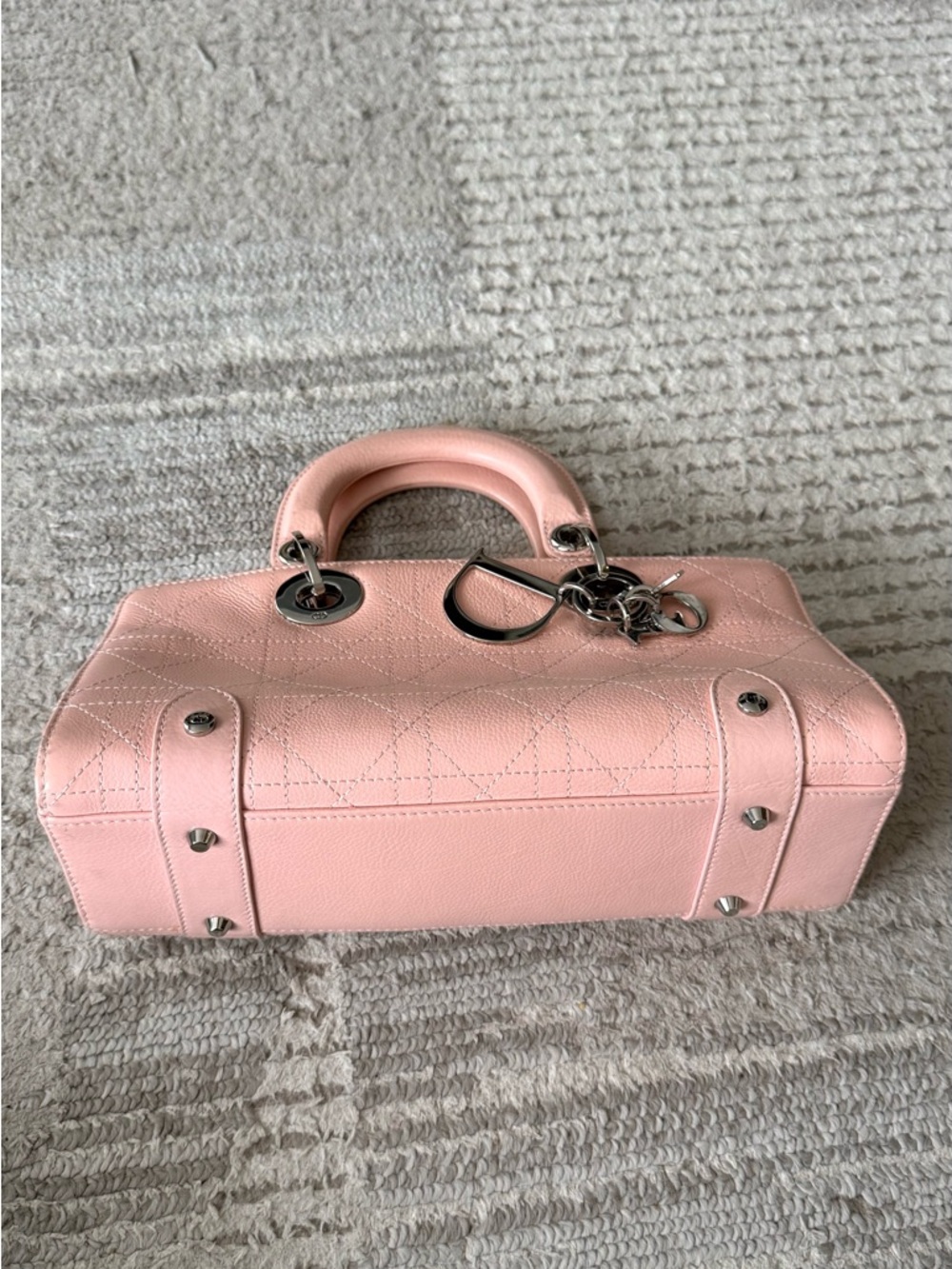 Vintage Original DIOR Lady D-Joy Pink Leather Handbag - Picture 5 of 13